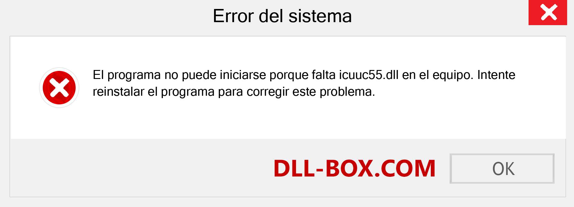 ¿Falta el archivo icuuc55.dll ?. Descargar para Windows 7, 8, 10 - Corregir icuuc55 dll Missing Error en Windows, fotos, imágenes